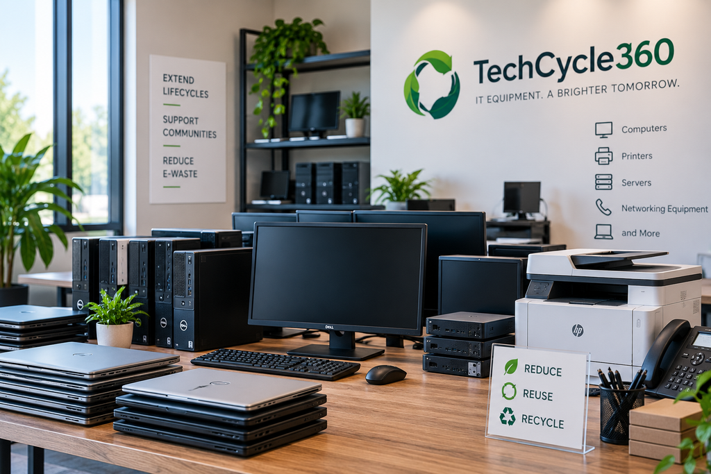 Computers, monitors, printers and other IT equipment collected for reuse and responsible recycling